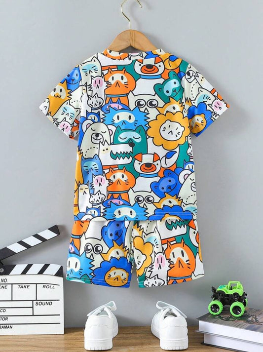 Animal Printed Clothing Co-ord Set For Boys