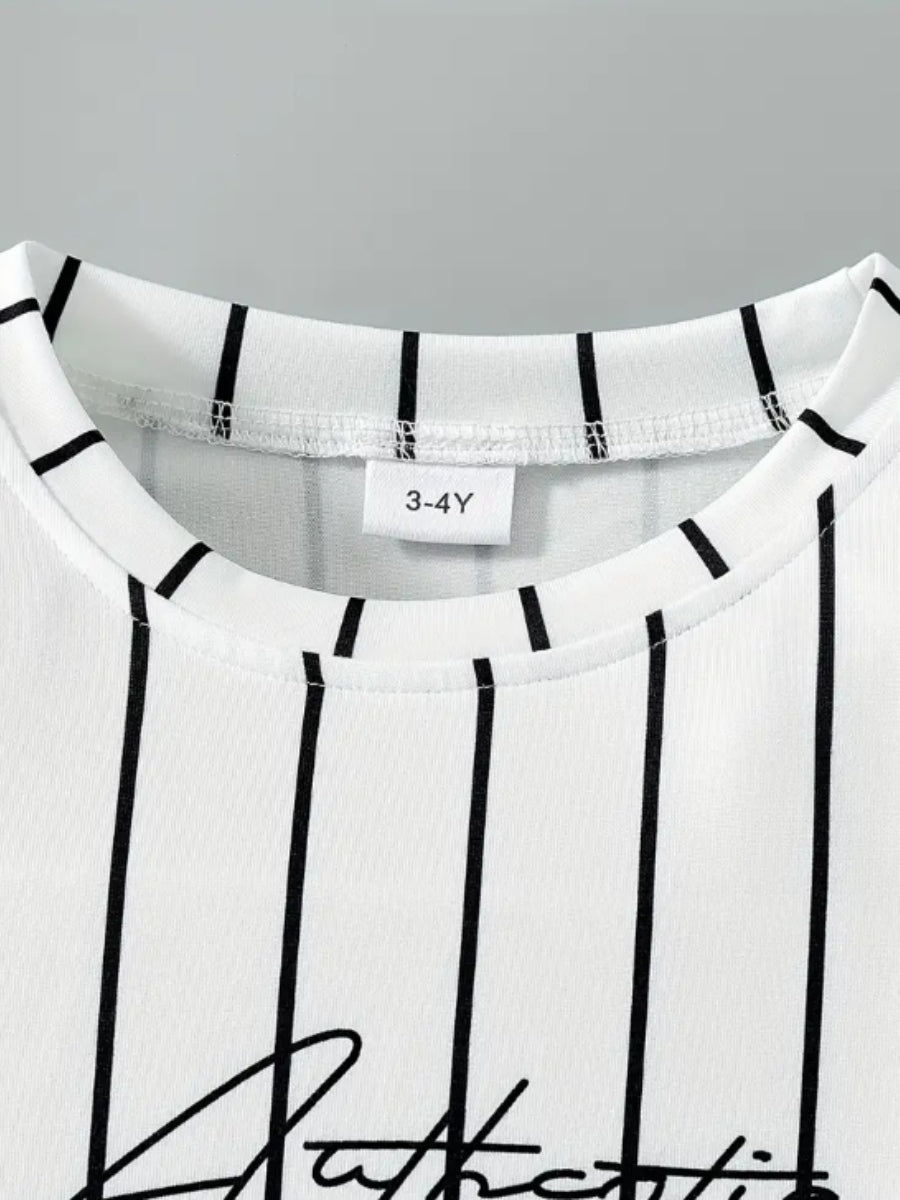 Authentic Graphic Lining Printed Clothing Co-ord Set For Boys
