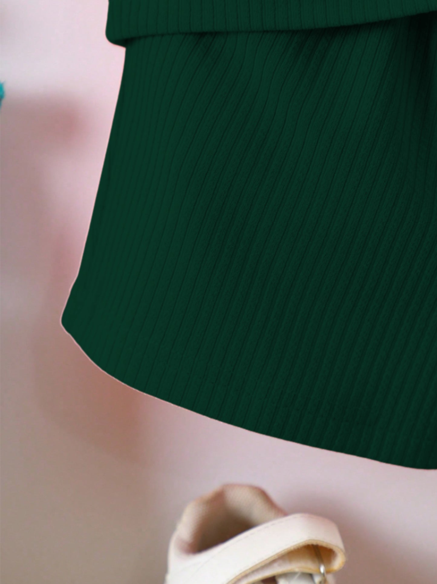 Olive Green Ribbed With Pocket Clothing Co-ord Set For Boys