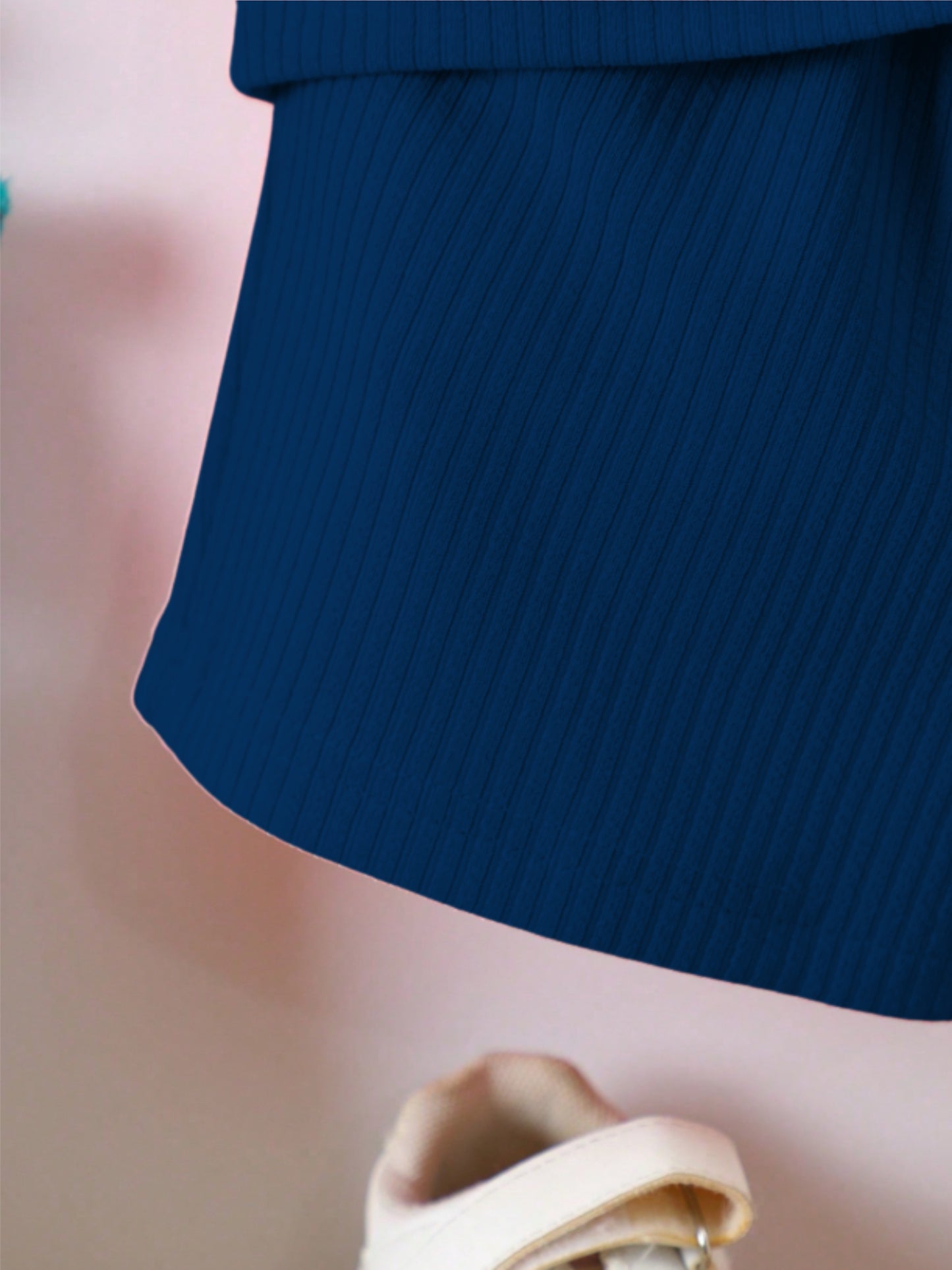 Airforce Blue Ribbed With Pocket Clothing Co-ord Set For Boys
