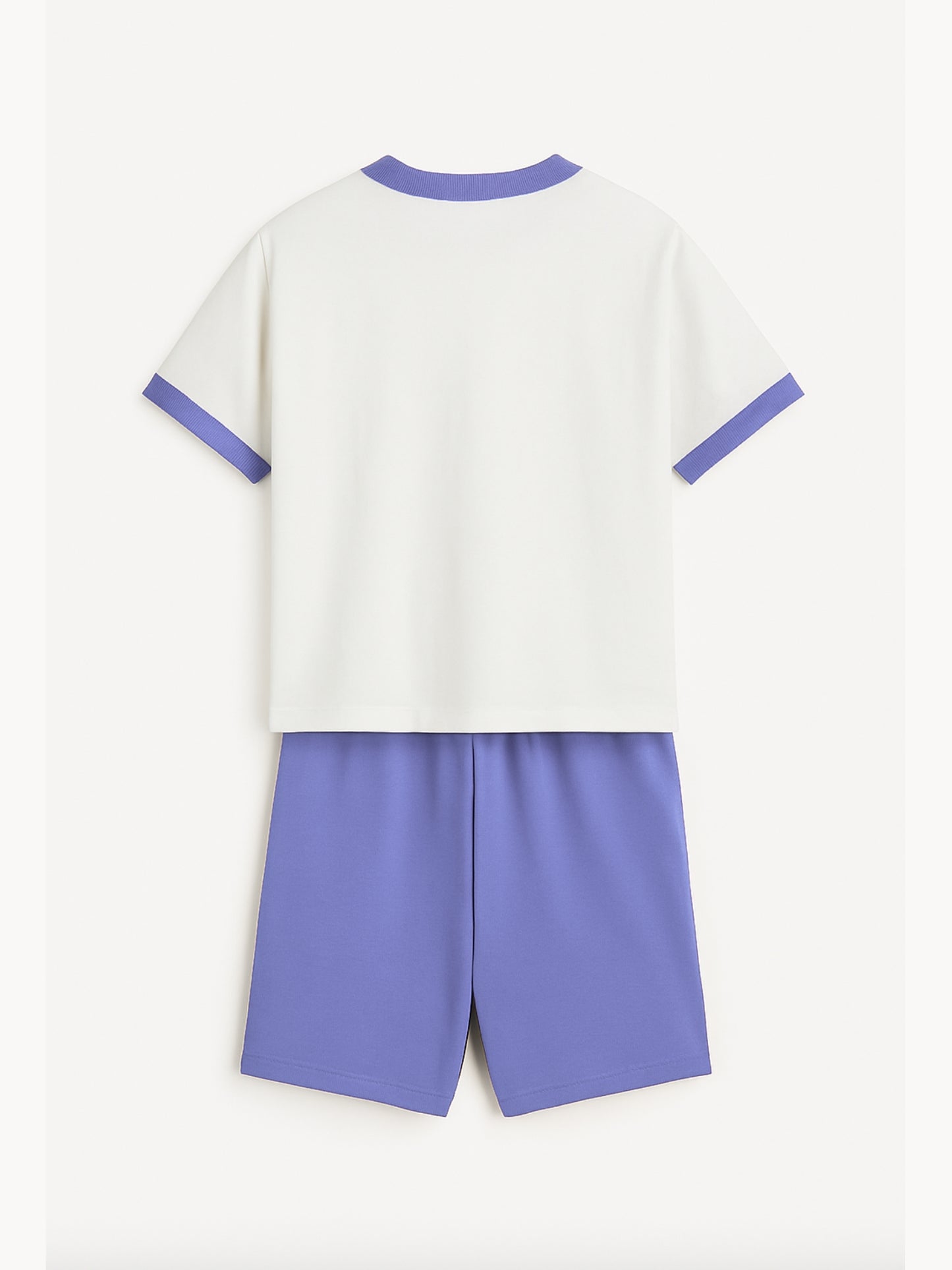 Cosmic Dreams Puff Printed White & Ice Blue Boys Co-ord Set