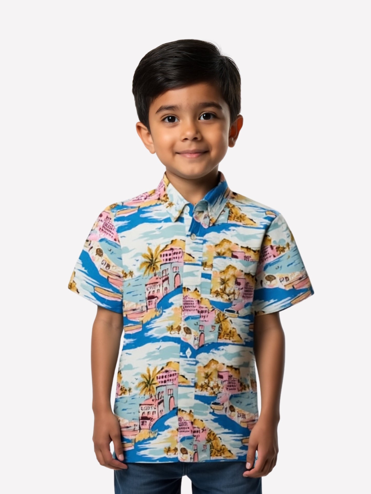 Boys Hawai Printed Cotton Blend Casual wear Comfortable Shirt