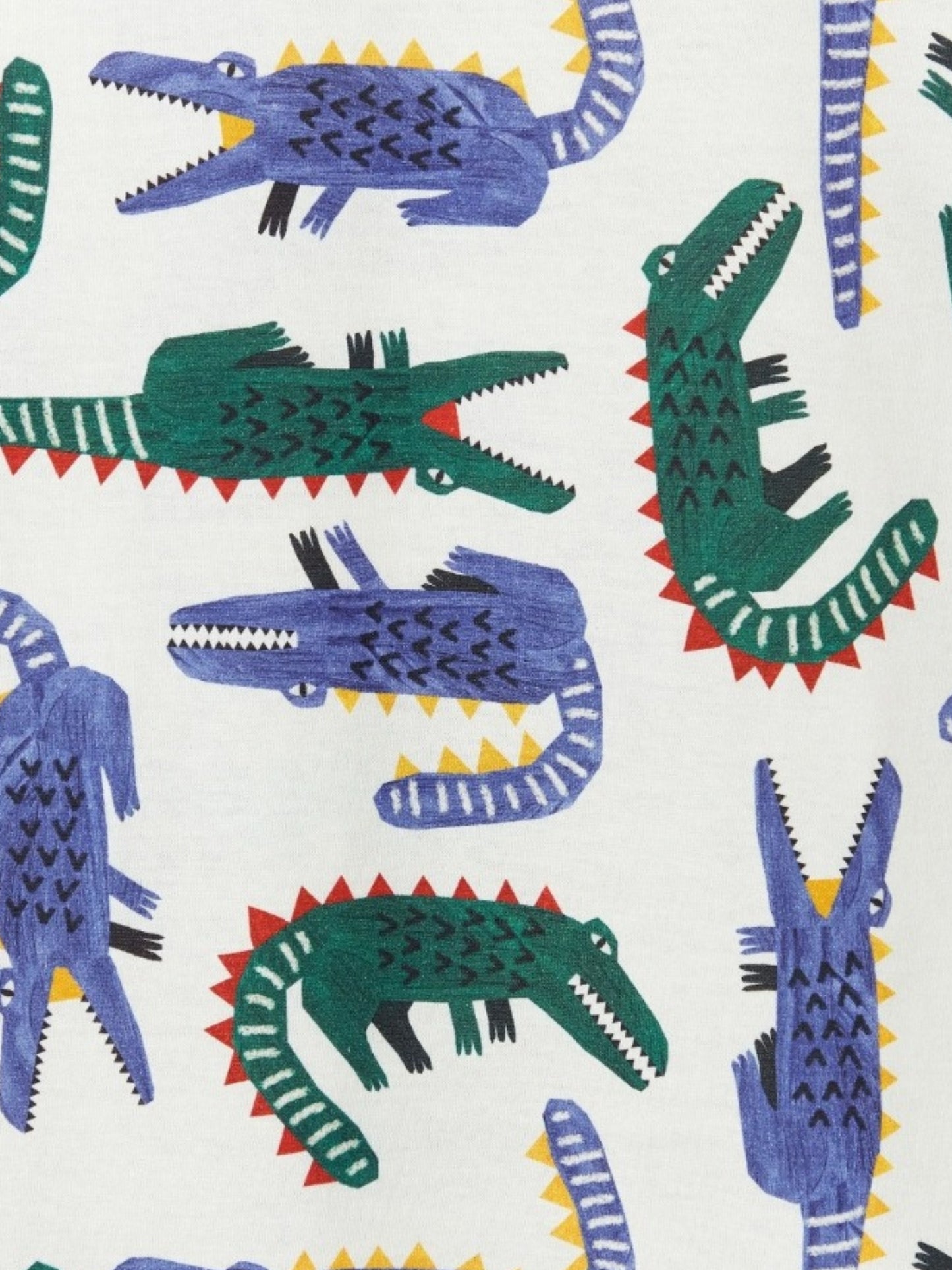 White Reptile Printed Clothing Co-ord Set For Boys