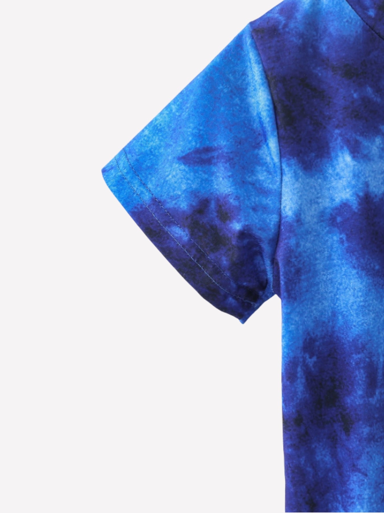 Boys Blue Tye & Dye Printed Cotton Blend Casual wear Comfortable T-Shirt