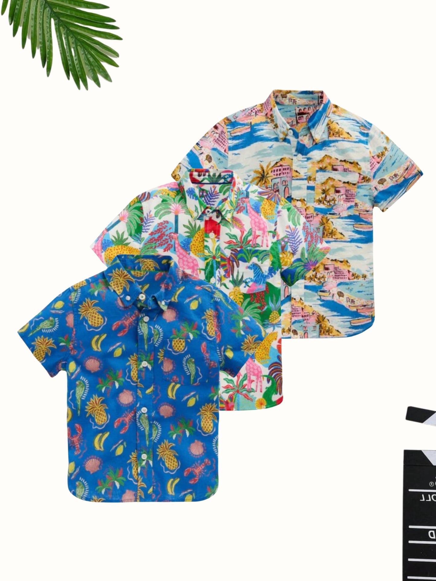 Combo Set of Pineapple, Jungle & Hawai Printed Shirt for Boys