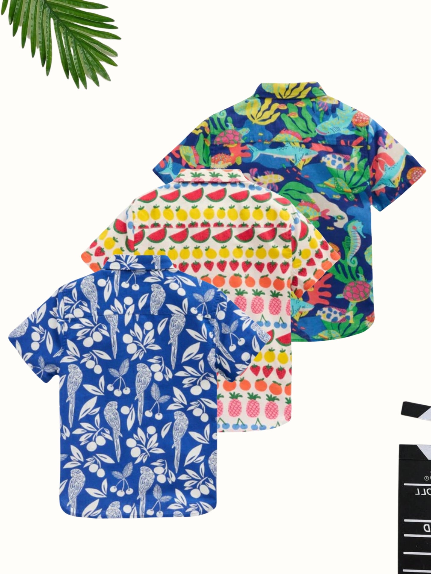 Combo Set of Tropical, Fruits & Fish Printed Shirt for Boys