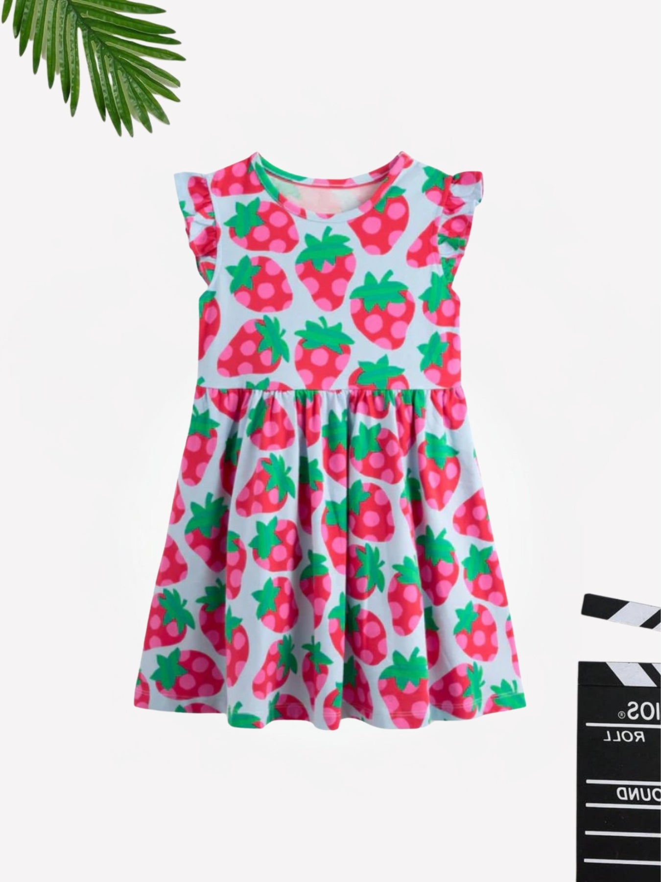 Strawberries Cotton Blend Casual wear Comfortable Dress For Girls