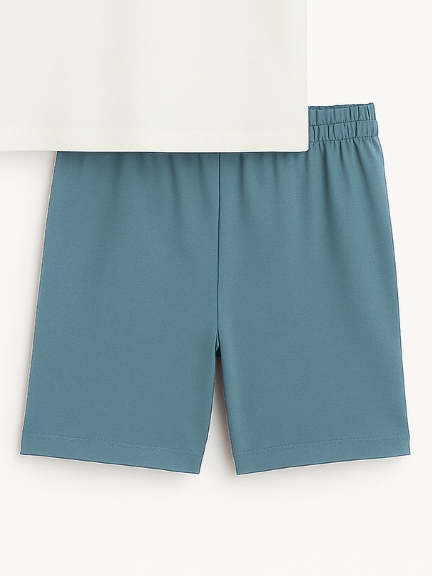 Cool Kidz Puff Printed White & Green Boys Co-ord Set