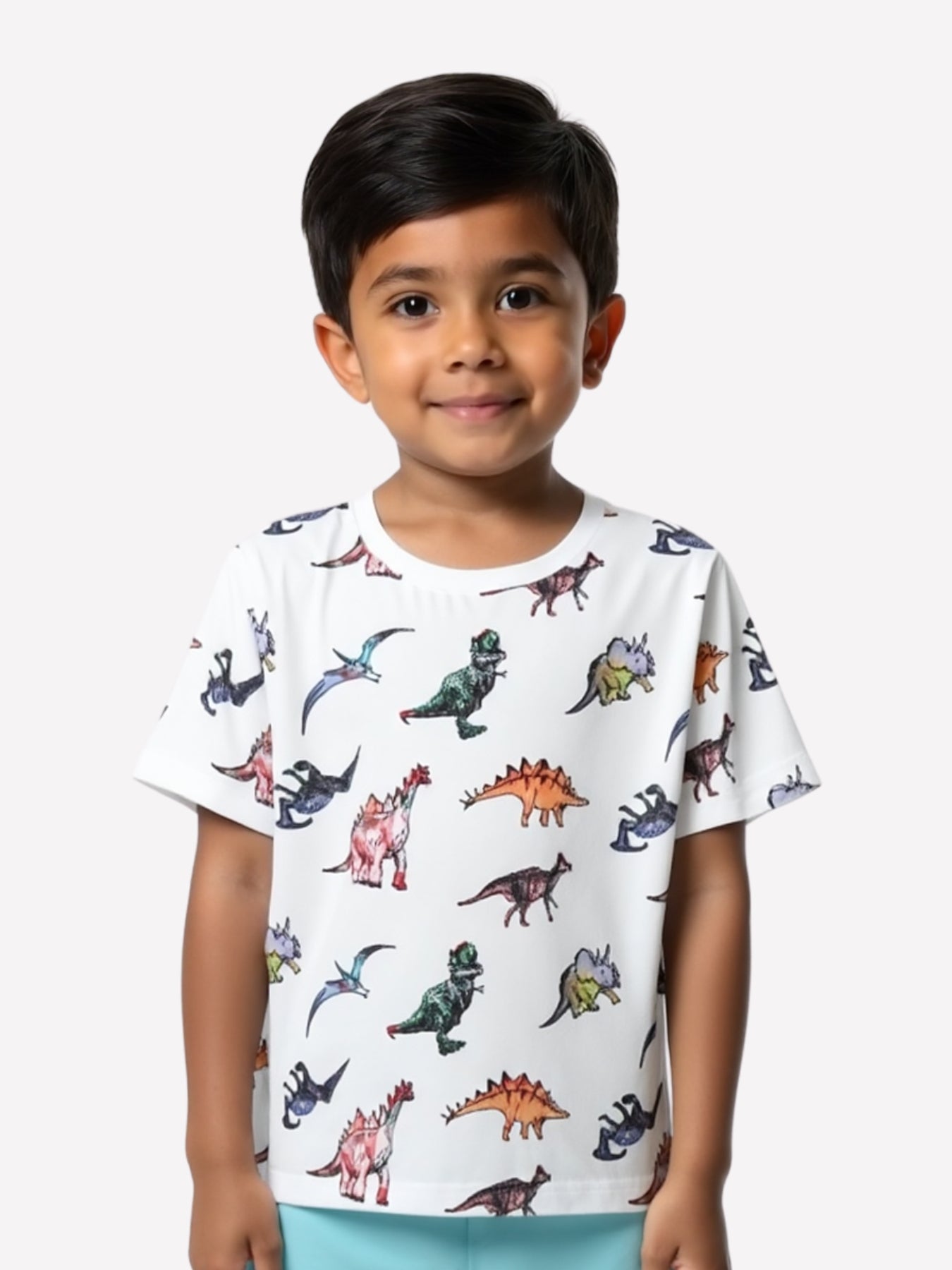 Boys Dinosaur Printed Cotton Blend Casual wear Comfortable T-Shirt