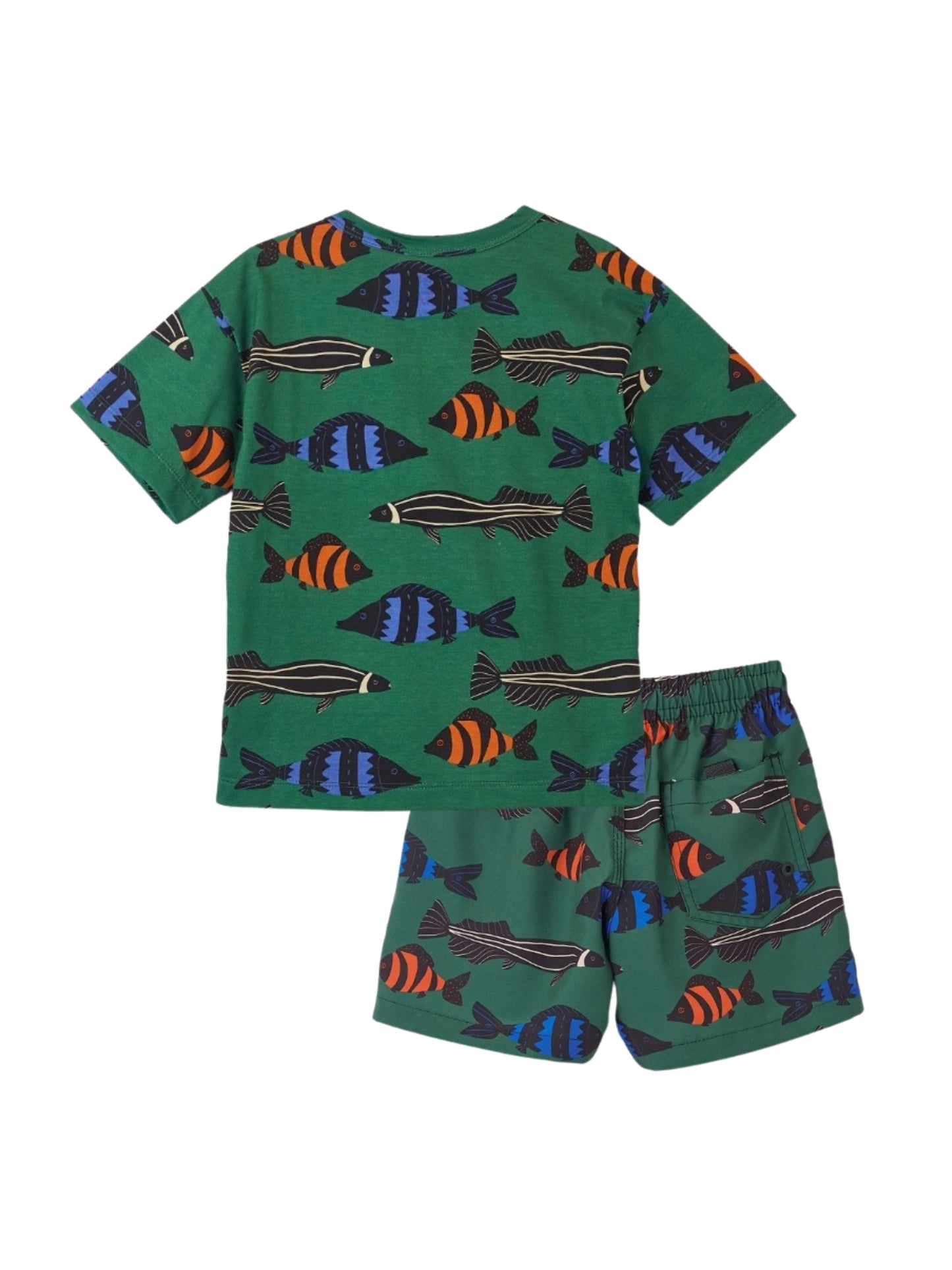 Green Fishes Printed Clothing Co-ord Set For Boys