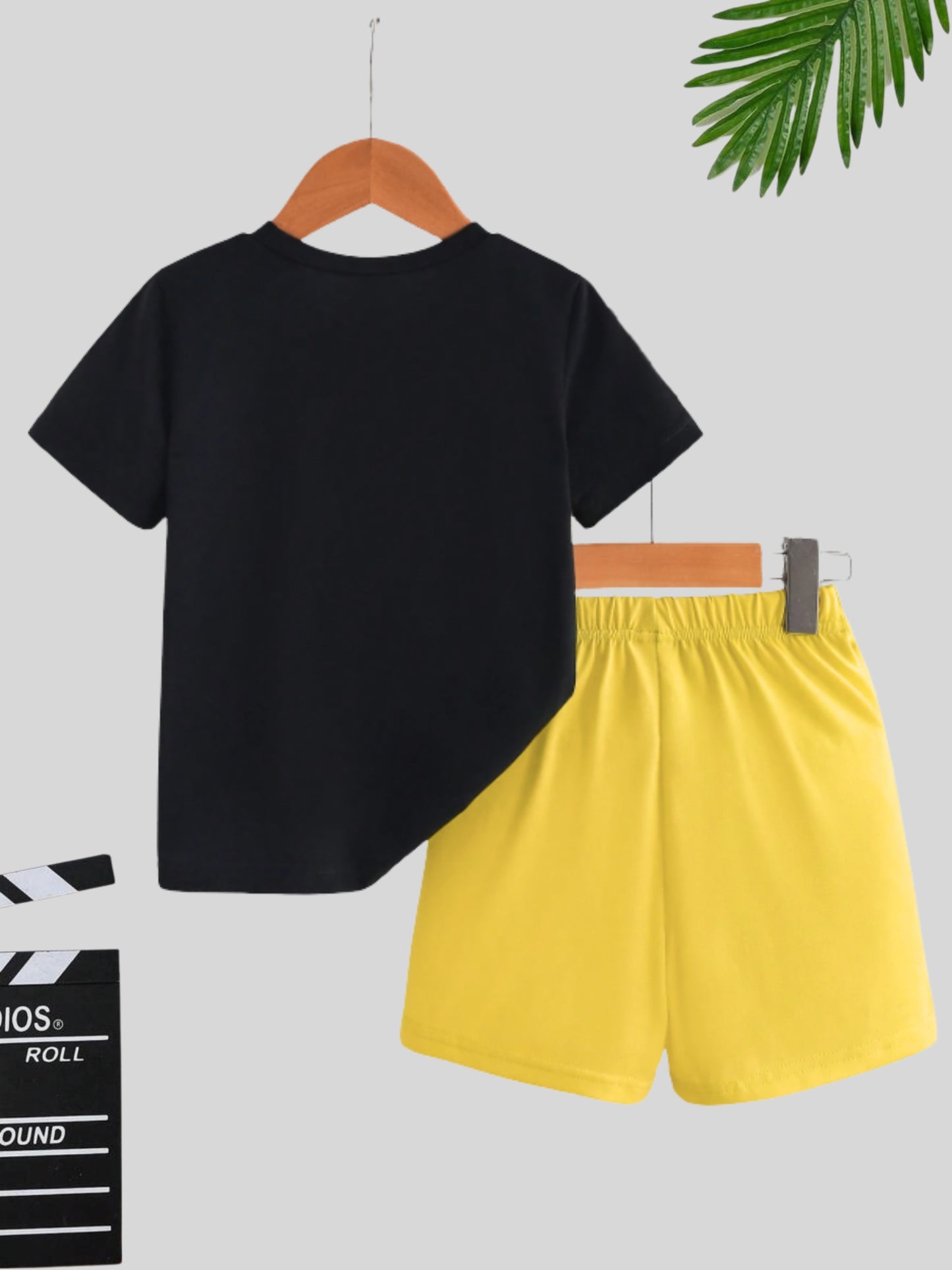 So What Black Graphic Printed Clothing Co-ord Set For Boys