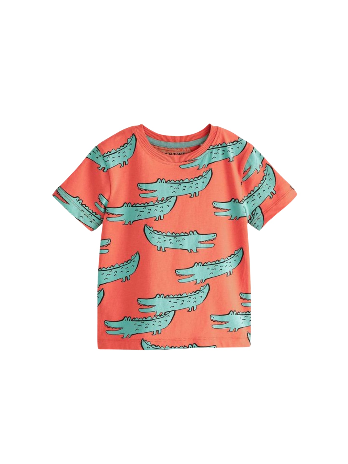 Orange Reptile Printed Clothing Co-ord Set For Boys