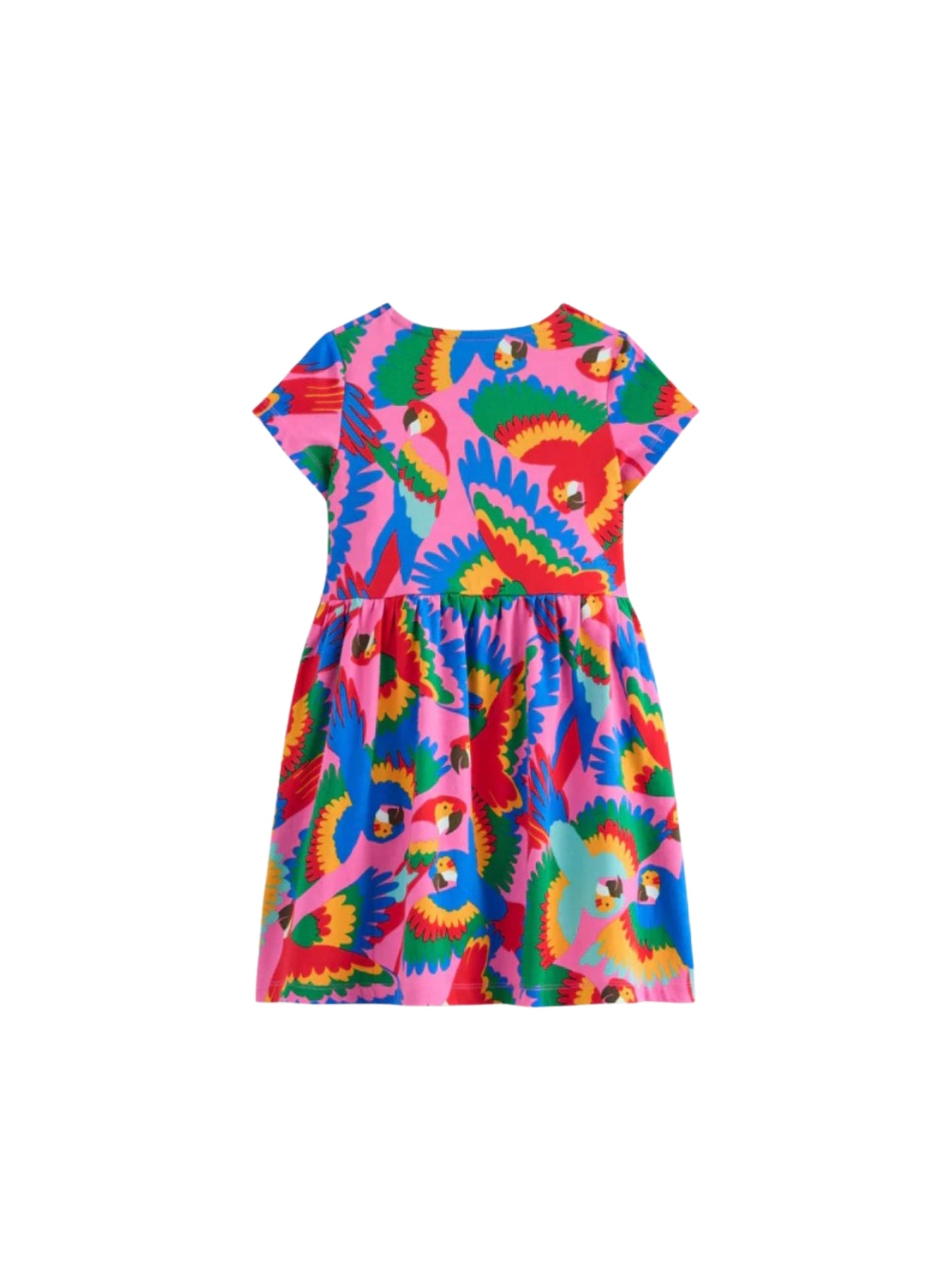 Pink Bird Cotton Blend Casual wear Comfortable Dress For Girls