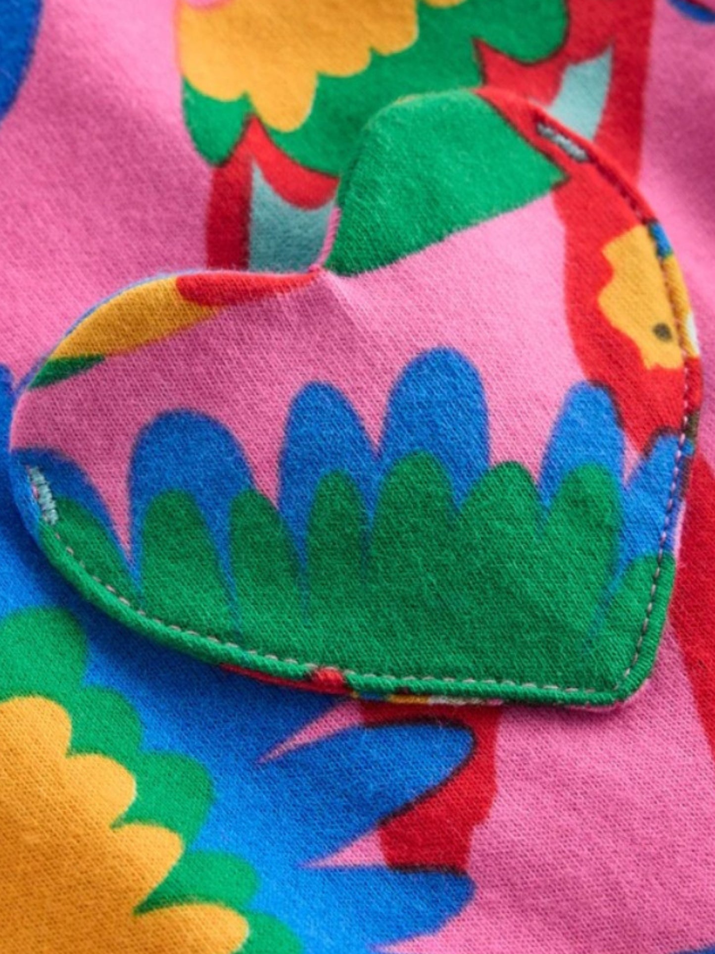 Pink Bird Cotton Blend Casual wear Comfortable Dress For Girls