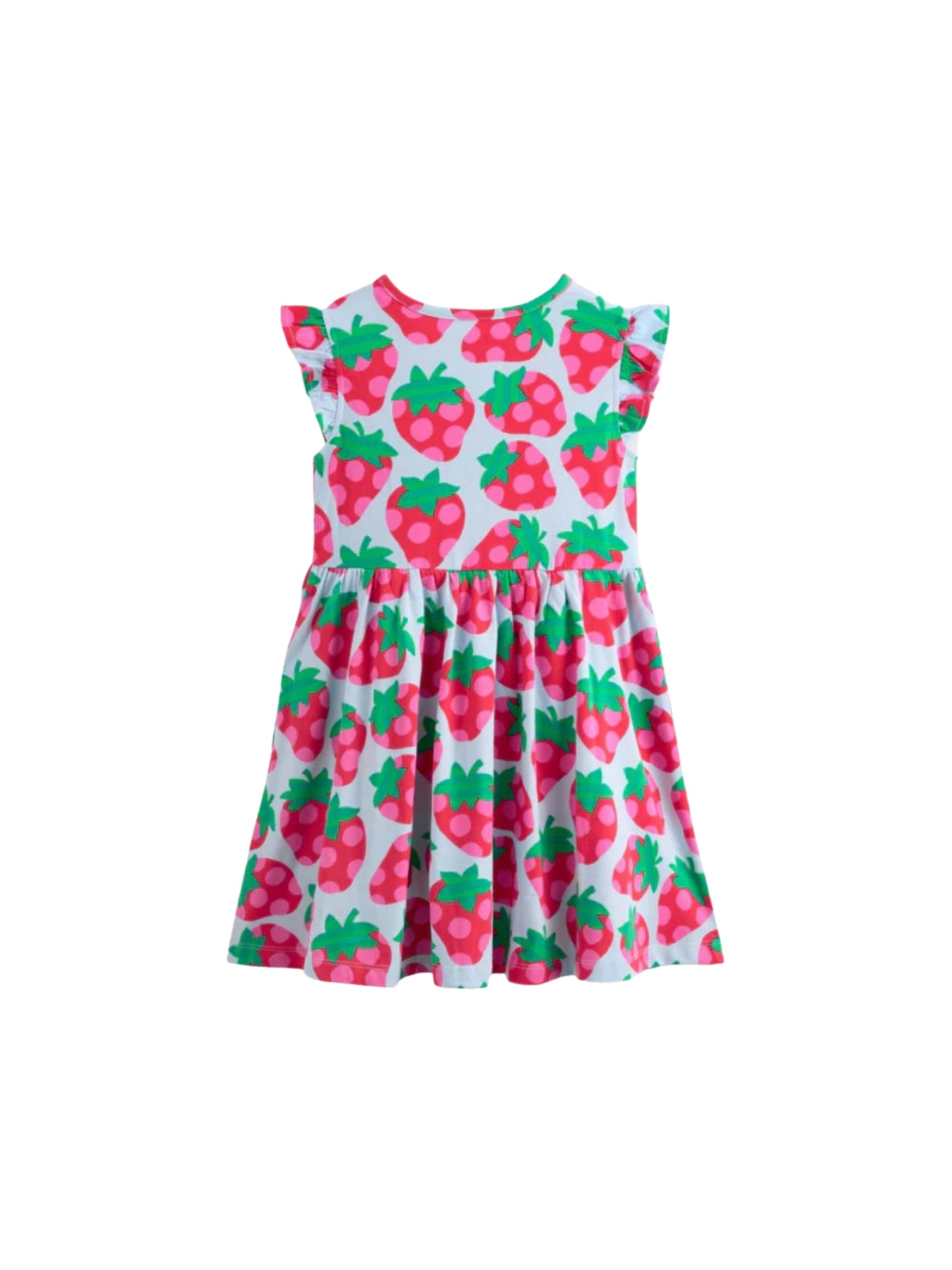 Strawberries Cotton Blend Casual wear Comfortable Dress For Girls