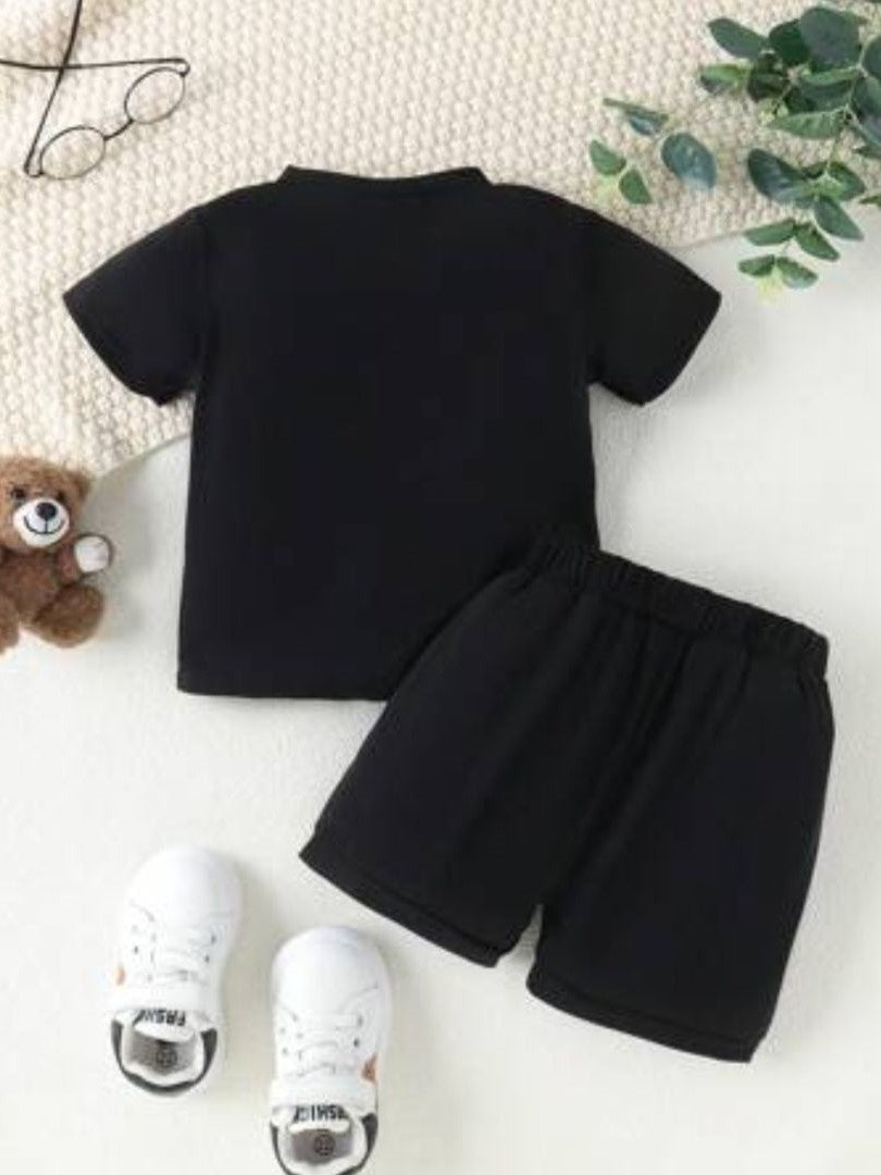 Panda Graphic Printed Clothing Co-ord Set For Boys