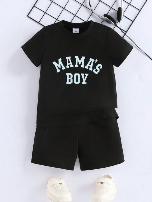Mama's Boy Graphic Printed Clothing Co-ord Set For Boys