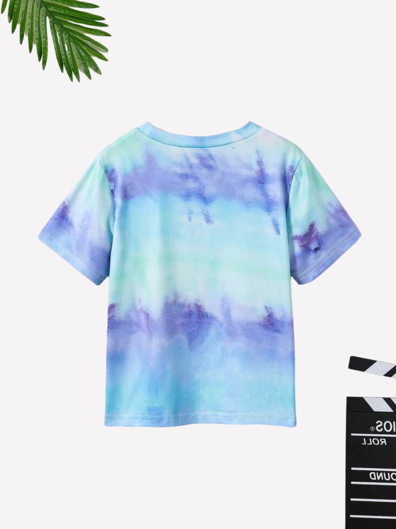 Boys Light Blue Tye & Dye Printed Cotton Blend Casual wear Comfortable T-Shirt