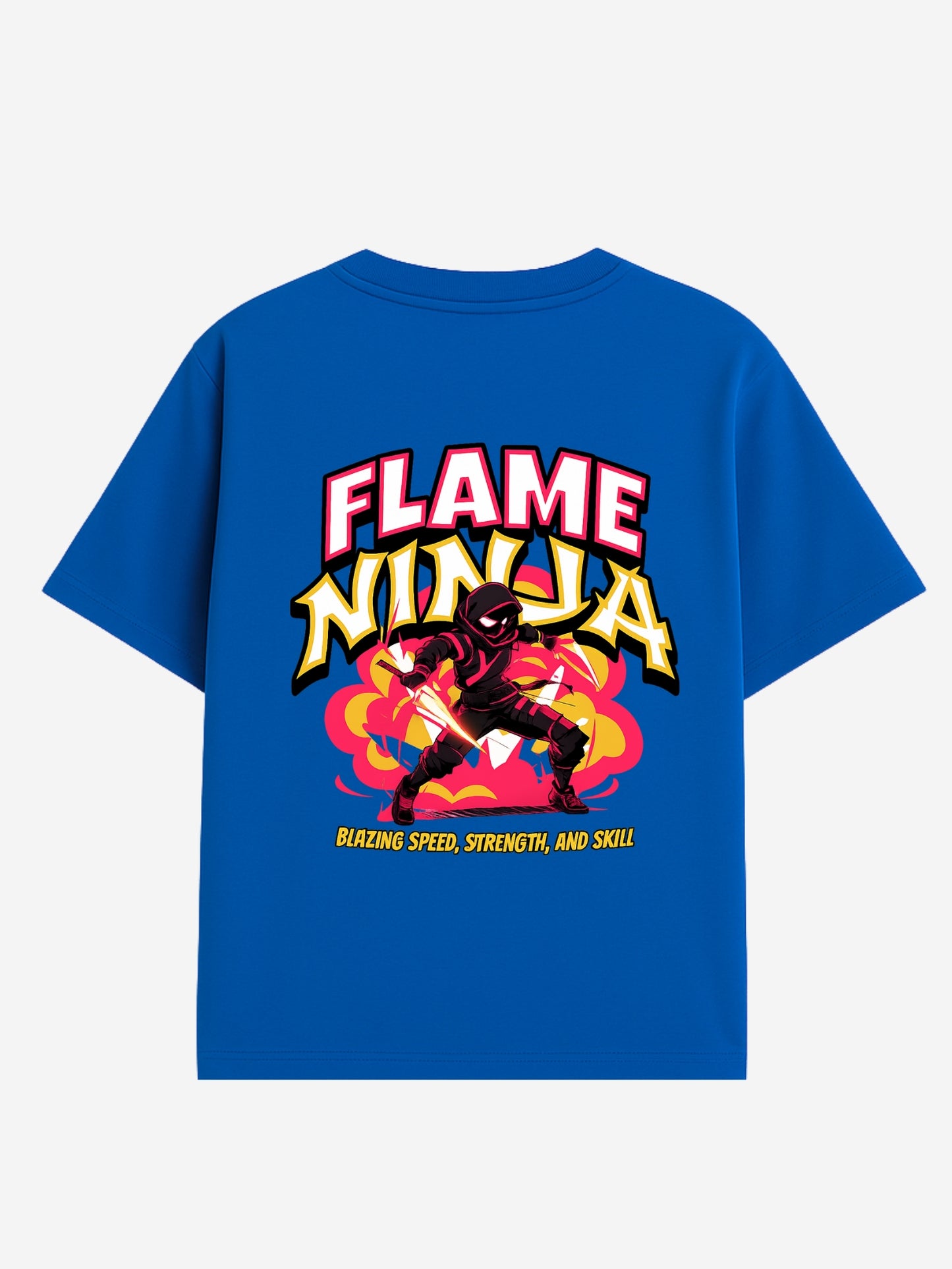 Ninja Printed Blue Boys Joggers Set