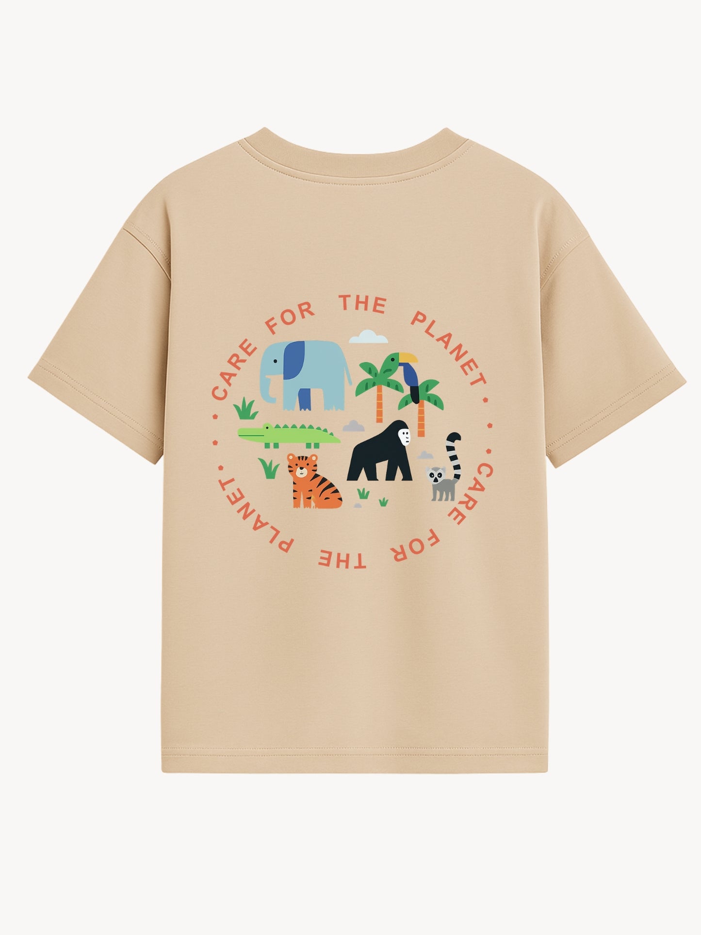 Planets Printed Beige Boys Joggers Set